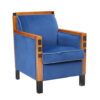 Jan Frantzen Art Deco Nantes Fauteuil Blue Half